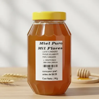 Imagen de  miel pura mil flores 1 kg