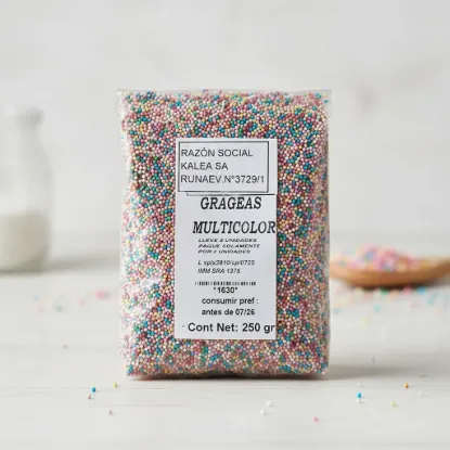 Imagen de Grajeas multicolor  250 gr