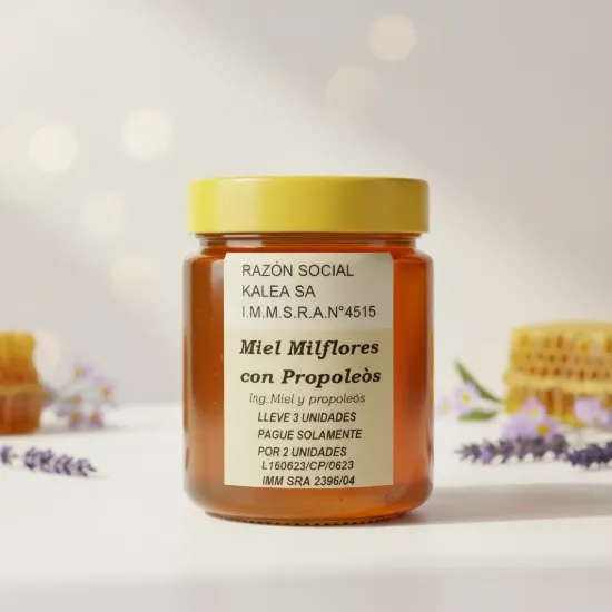 Imagen de Miel milflores  con propoleos al 20%  250 gr