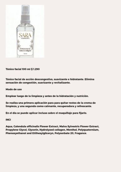 Imagen de Tónico facial 100 ml