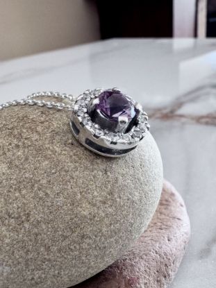 Imagen de Collar en Plata 925 con Dije de Ametrino y Circonias