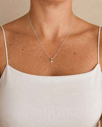 Imagen de Collar Punto de Luz Handmade – Plata 925 y Circonia
