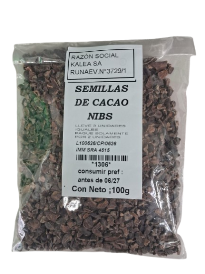 Imagen de Semillas cacao nibs 100 gr